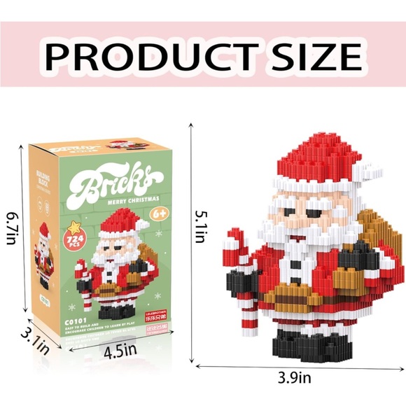 New Christmas Building Blocks Santa Compatible with Lego Christmas Micro Blocks - Picture 3 of 8